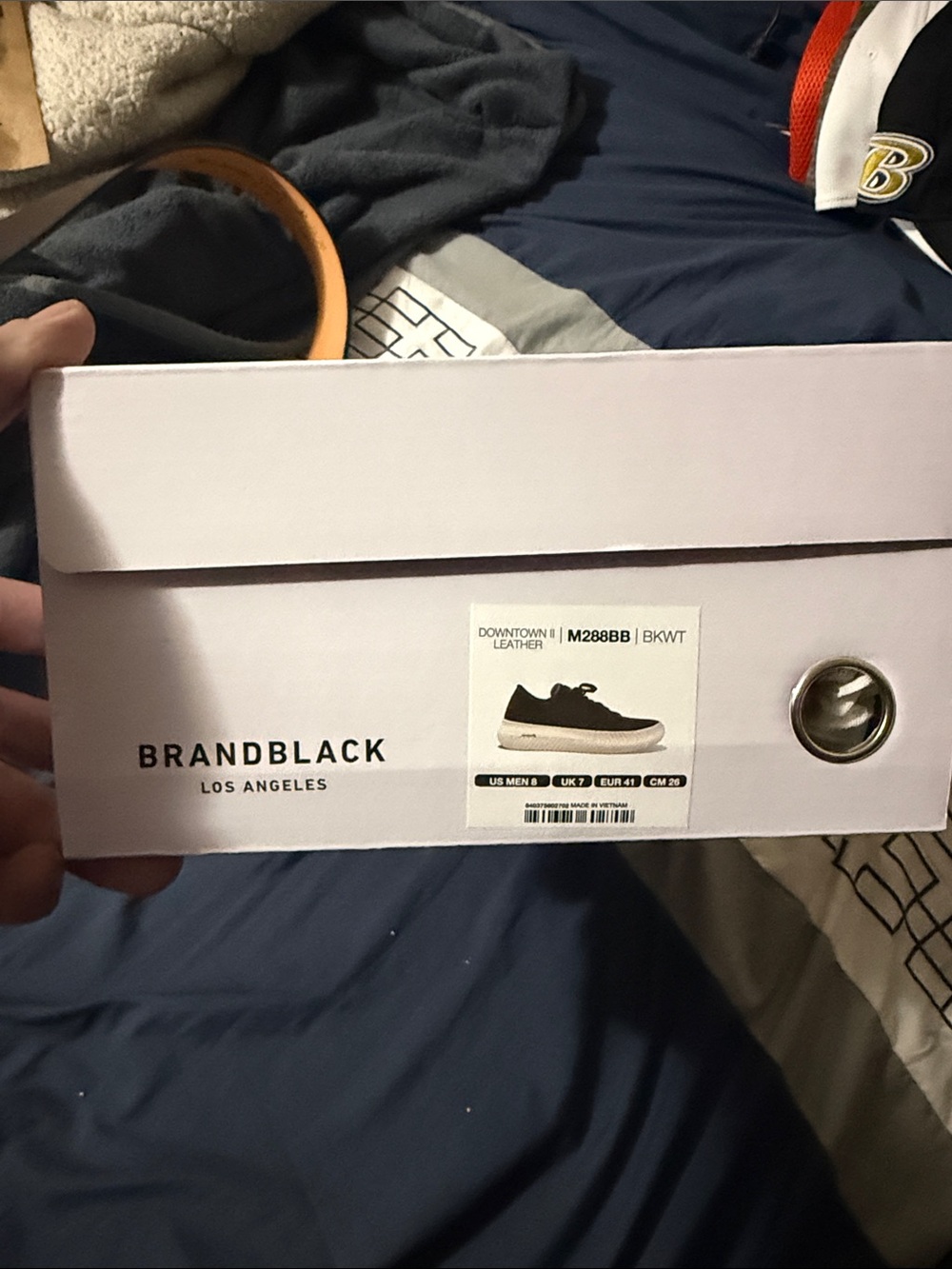 Brandblack Black and White Downtown Leather Sneakers Box